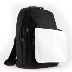 Fekete hátizsák szublimációs előlappal