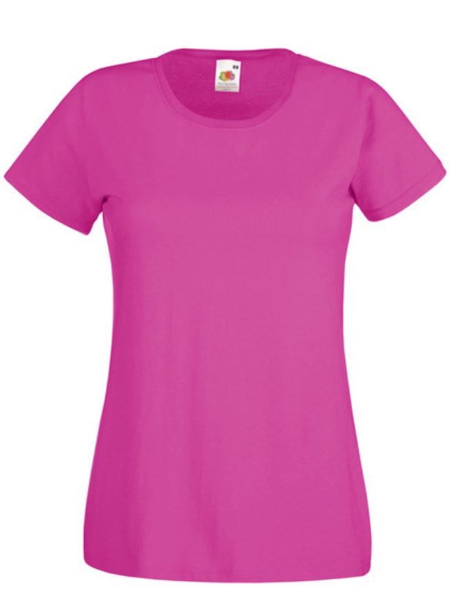 Fuchsia pamut női póló