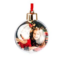 Műanyag karácsonyi fotógömb