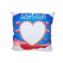 Szublimációs párna kék szeretlek mintával
