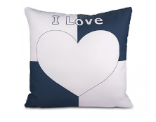 Szublimációs párnahuzat sötétkék mintával