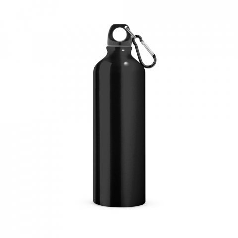 Fém kulacs 750 ml (UV) fényes külsővel fekete