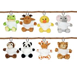 Plüss kulcstartó szublimálható pólóval