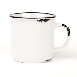 Retro ceramic mug white