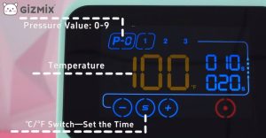 GIZMIX 40x50cm automata DTF hőprés Timer setting