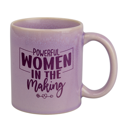 Szublimációs bögre pasztell lila bézs peremmel 330 ml. printed