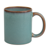 Szublimációs bögre pasztell zöld barna peremmel 330 ml.