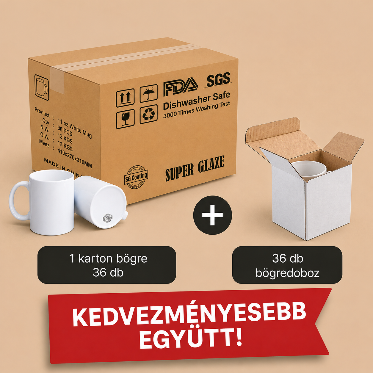 Super Glaze bögre és bögredoboz szett Digitmaster Kft.